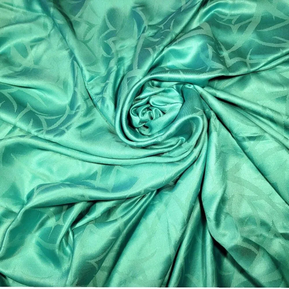 Vital Voices Turquoise Silk Wool Scarf